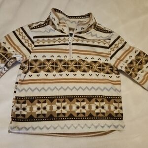 The Children's Place Brown and Cream Patterned Fleece
